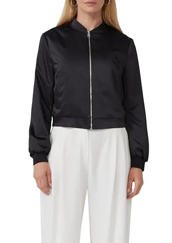 s.Oliver Blouson aus Satin - Funktionsjacken mit Regular Fit, aus hochwertigem Satin, ideal für einen eleganten Partylook dank Stehkragen und modischen Rippbündchen.