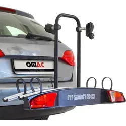 OMAC Fahrrad-Deichselträger für 2 E-Bikes, abnehmbar & faltbar