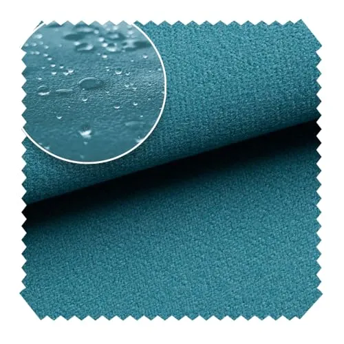 novely® TRITON - Microfaser Velours in Wildleder-Optik - Wasserabweisender Möbelstoff - Pflegeleichte Meterware 1lfm Farbe: 13 Azur Blau