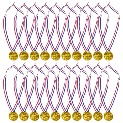 Goldene Kindermedaillen. Kindermedaillen, Dreifarbige Bandmedaillen, Siegermedaillen, Geeignet Für Verschiedene Wettkampfaktivitäten in Schulen Und Gemeinden 20