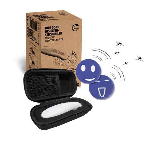 IEA Green Insektenstichheiler 3 in 1 Set aus USB-C Stichheiler, Mückenpflaster & Schutztasche, 3-tlg.