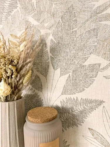 Newroom Tapete Beige Vliestapete Dschungel von Newroom