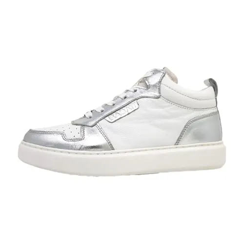 TT.BAGATT Damen D33-ADG34 Sneaker - Silber/Weiß, 41 EU - Damen-Sneaker aus hochwertigem Schafleder in edler Reptil-Optik, ideal für trendbewusste Frauen, die Komfort und Stil suchen.