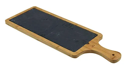 Lacor – Schiefer- und Bambusbrett, rechteckig, 50x18x1'5 cm