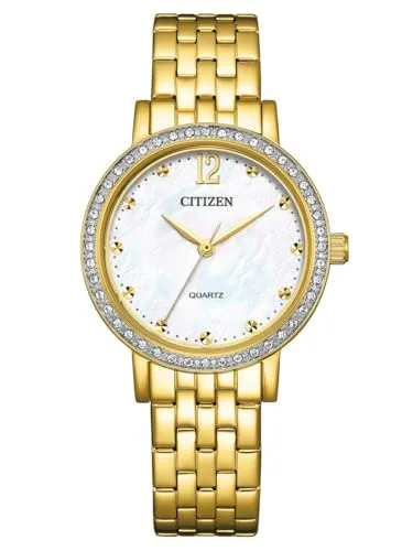 CITIZEN Women's Analog Quarz Uhr EL3102-50D - Elegante Armbanduhr für Damen mit Edelstahl-Armband und präzisem Quarzwerk, ideal für jeden Anlass.
