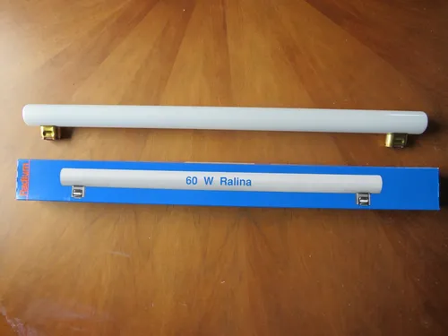 WERTIGE! METALLSOCKEL RADIUM LINESTRA 60W S14s OPAL Weiß von Radium