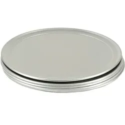 GVK ECO Pizzablech rund aus Aluminium - 6 Stück Ø 305 mm - Küchenhelfer: Hitzebeständiges Pizzablech aus Aluminium, ideal zum Backen und Servieren. Praktischer Stapelrand verhindert Überlaufen des Belags.