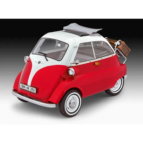 Revell Modellbau BMW Isetta 250 - 70th Anniversary Edition - Auto-Modellbausatz der ikonischen BMW Isetta 250 mit einzigartiger Fronttür und exklusiven Begleitmaterialien für Sammler.