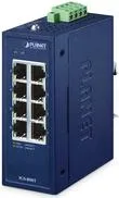 PLANET Industrial 8-Port 10/100/1000T Switch IGS-800T in blau von Planet