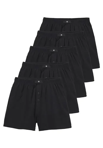 H.I.S Herren Weite Boxershorts 5er Pack schwarz von HIS