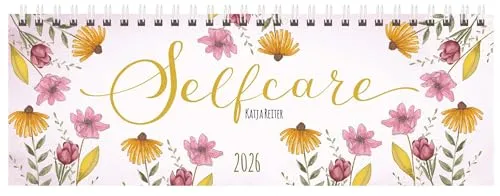 Tischquerkalender Selfcare 2026: 1 Woche 2 Seiten; Tischquerkalender mit viel Platz für Notizen; Format: 29,8 x 10,5 cm
