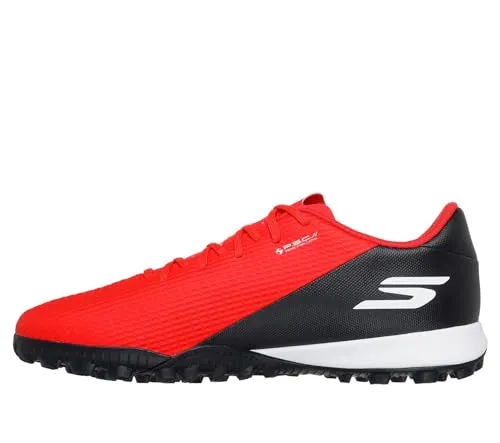 Skechers SKX_2 Academy TF Herren-Fußballschuhe - Leichte Fußballschuhe mit ultraleichtem Obermaterial für präzise Ballkontrolle. Die rutschfeste Gummisohle bietet optimalen Halt auf dem Platz, während die Polsterung für hohen Tragekomfort sorgt.