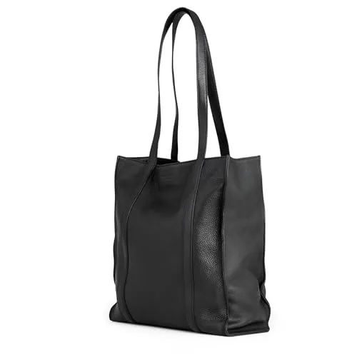 Berliner Bags Premium Shopper Kira, Große Leder-Schultertasche, Tote Bag für Damen - Schwarz