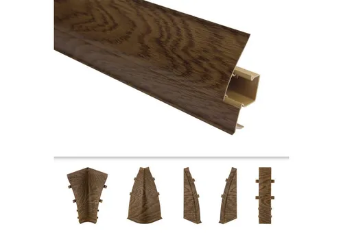 Lemal Sockelleiste PVC 65x23mm mit Kabelkanal - 40 Meter Fußleisten für perfekten Wandabschluss - Moderne Sockelleisten aus robustem PVC für einen fugenfreien Wandabschluss. Mit abnehmbarem Oberteil und integriertem Kabelkanal ideal für unkomplizierte Montage und harmonische Übergänge.
