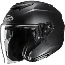 HJC Jet Motorradhelm i31 UNI Semi Flat Black, S - Motorradhelm mit fortschrittlicher Polycarbonatschale für hohe Schlagfestigkeit und geringes Gewicht. Ausgestattet mit integriertem getöntem Sonnenschutz und effektivem Belüftungssystem für besten Komfort.