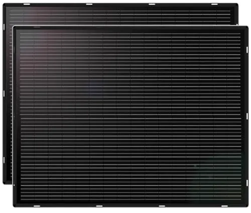 revolt Balkonkraftwerk: 2er-Set ultradünne Solarmodule 2x215W - Monokristalline Solarmodule für Balkonkraftwerke, ultra-slim mit nur 5,5 mm Rahmenstärke, ideal für platzsparende Lösungen. Hohe Effizienz von 18% und wetterfest mit IP68.