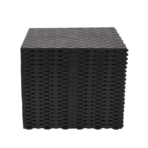 Nisorpa 20 Stück PVC Garagenboden 40x40x1.8cm Garagenbodenfliesen Ineinandergreifende rutschfeste Garagenbodenmatten Werkstattboden für Garagen, Keller, Werkstätten,Schwarz