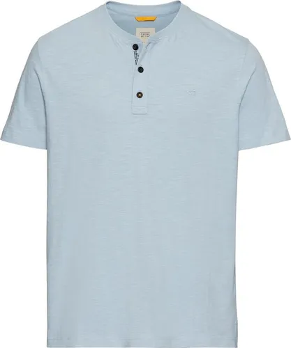 camel active Herren Kurzarm Henley aus Organic Cotton Blau, Menswear-XXL - T-Shirts für Herren aus 100 % Organic Cotton für ein angenehmes Tragegefühl, mit 3-Knopf-Leiste und seitlichen Schlitzen für optimale Bewegungsfreiheit.