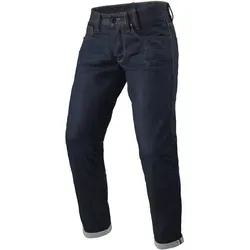Revit Lewis Selvedge TF Jeans - Dunkelblau W36/L34 - Motorradhosen mit 13oz CORDURA® Stretch-Denim für Flexibilität und Komfort, zertifizierte Protektoren für höchsten Schutz und reflektierende Elemente für bessere Sichtbarkeit.