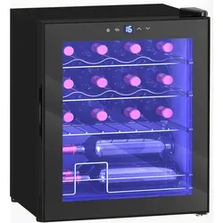 HOMCOM Freistehender Weinkühlschrank, 16 Flaschen 42L Weinklimaschrank, Flaschenkühlschrank mit Touchscreen, LED-Beleuchtung, Schwarz   Aosom.de
