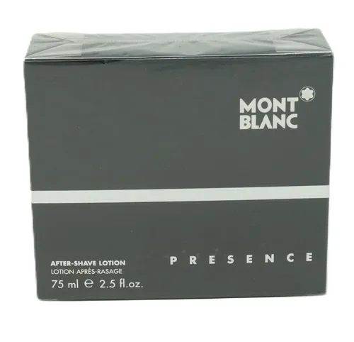 Montblanc Presence After Shave Lotion 75ml - Herren After Shave Lotion, beruhigt die Haut nach der Rasur und verleiht einen eleganten Duft für den perfekten Start in den Tag.