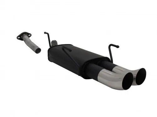 NOVUS Sportauspuff mit ABE für Opel Astra G T98 Caravan 2x76 mm DTM-Design - Schalldämpfer mit ABE, eintragungsfrei und aus hochwertigem Edelstahl, bietet sportlichen Sound und ansprechendes DTM-Design für Opel Astra G T98 Caravan.