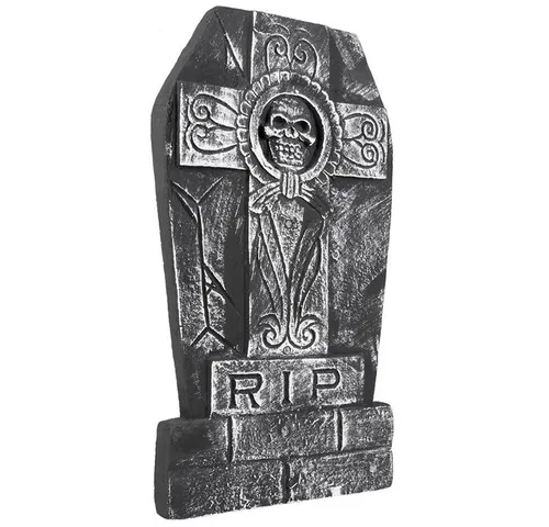 Produktbild Boland Kostüm Grabstein Totenkopf Kreuz 50cm