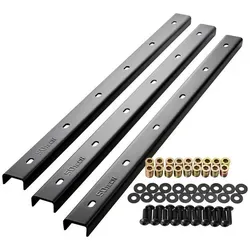 SO-TECH® Möbelleiste U-Form Stahl schwarz, 3 Stück in schwarz von SO-TECH