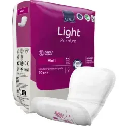 ABENA® Light Premium Inkontinenzeinlagen, Mini 1 1000021337 , 1 Packung = 20 Stück