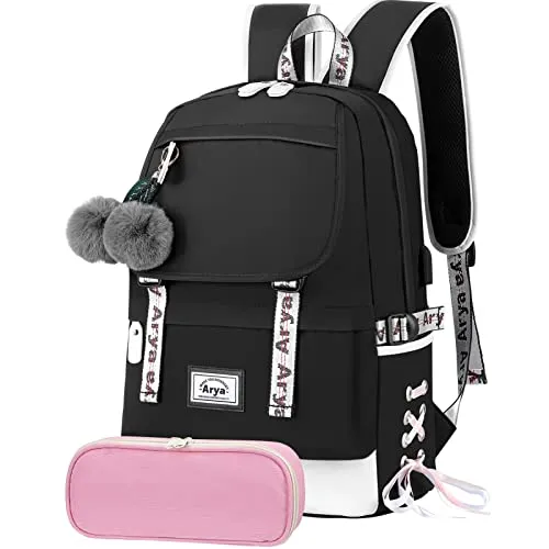 Arya Schulrucksack Mädchen Teenager Rucksack Schultasche Schulranzen 2-10 Klasse