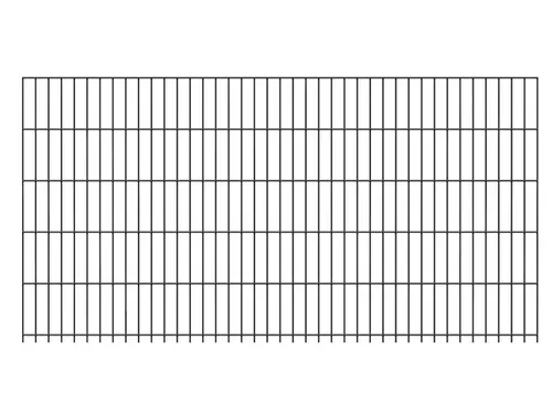 ALBERTS Doppelstabmattenzaun-Grundset 10 m - Anthrazit - Zäune & Tore - Fertiges Doppelstabmatten-Set mit Zubehör für eine langlebige und zuverlässige Einzäunung, ideal für Garten und Grundstück.