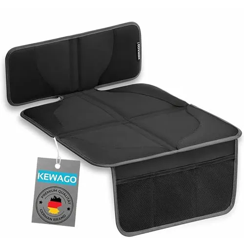 Kewago Kindersitzunterlage Auto – Universelle Sitzschoner für Autositzerhöhung – rutschfest, Wasserabweisend & Extra Dicke Polsterung – Sitzschutz Auto ISOFIX