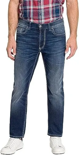 Pioneer Herren Hose 5 Pocket Stretch Denim Jeans, Dark Blue Fashion Vintage, 35W / 34L
