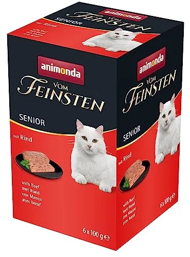 Produktbild animonda vom Feinsten Senior, Nassfutter für ältere Katzen ab 7 Jahren, mit Rind, 6 x 100g