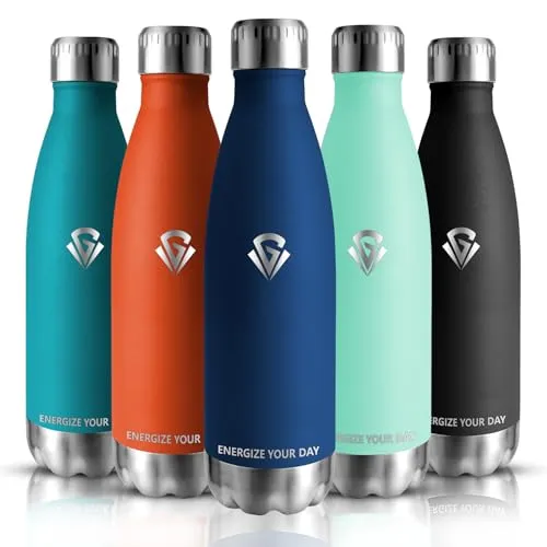 Grsta Trinkflasche Edelstahl - 750ml - Sport, Auslaufsicher, Thermosflasche BPA-frei, Wasserflasche fur Sport, Gym, Outdoor, Fitness