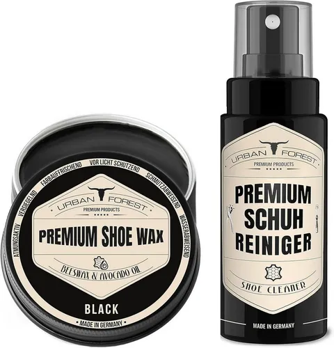 URBAN FOREST Schuhcreme Schuhwachs Braun mit Bienenwachs & Avocado-Öl 150ml Schuhcreme