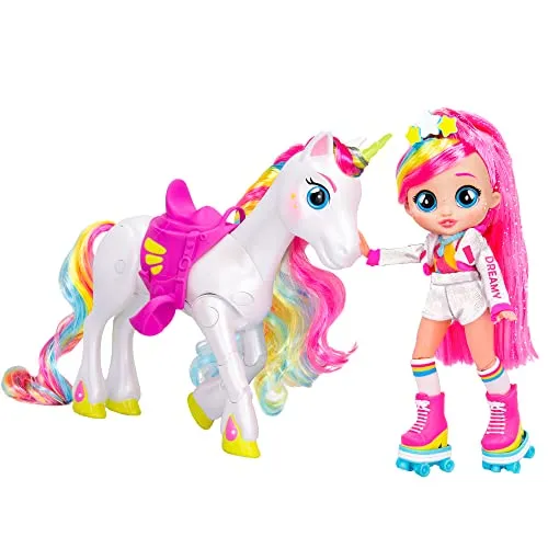 BFF by Tränenbabys Dreamy & Rym Deluxe-Set, enthält die Exklusive bewegliche Puppe Dreamy und Sein Einhorn Rym