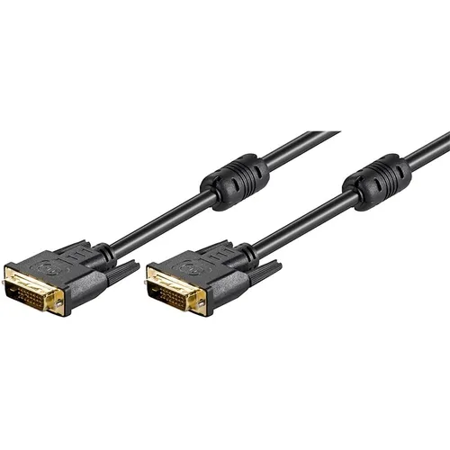 Produktbild DVI auf DVI-Kabel Dual Link 2xStecker 24+1 Ferrit Full HD vergoldet 1,8m schwarz
