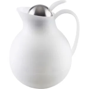 APS Thermoskanne Economy 10913, Kunststoff, mit Tipverschluss, weiß, 1 Liter