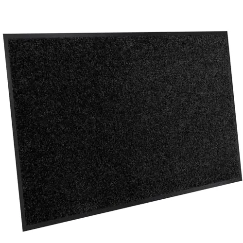 ANRO Schmutzfangmatte Fußmatte rutschfest Türmatte Schwarz Fußabtreter wetterfest Amigo Sauberlaufmatte mit Gummirand für Innen & Außen 40x60cm