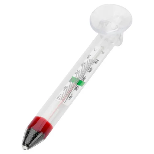 Aqua Della Glasthermometer 11cm mit Sauger für Aquarium 0-42°C Messbereich