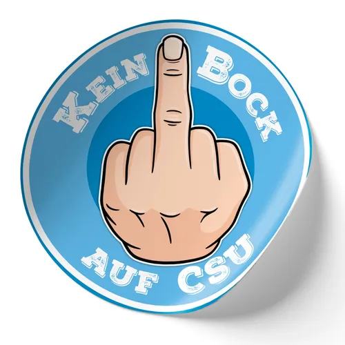 2er Set Autoaufkleber Kein Bock auf CSU 10x10cm Anti Sticker Auto Laptop R218