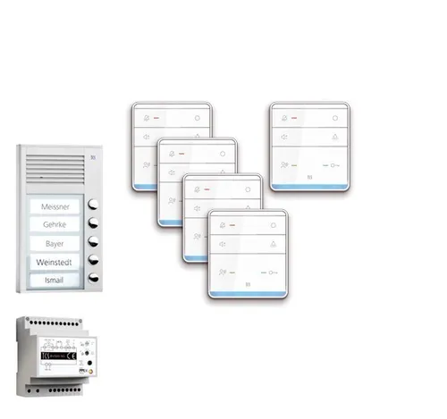 TCS PPAF05-EN/01 pre:pack Audio Aufputz für 5 Wohneinheiten