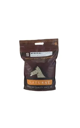 NATUSAT Mineralsticks - Pellets, Getreidefreie Basis, Mineralfutter zur Rundumversorgung, Pferdefutter, Kräuter, 8000 g