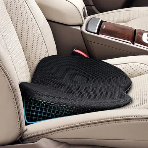 VBGURR Keilkissen Auto, Ergonomisches Memory Foam Autositzkissen Set