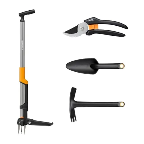 Fiskars Ergonomic Garten-Komplett-Set, 4-teilig