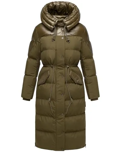 Navahoo Steppmantel Knusperherz 14 - Langer Damen Wintermantel - Funktionsjacken mit windabweisendem Materialmix, ideal für kalte Wintertage und modisch geschnitten.
