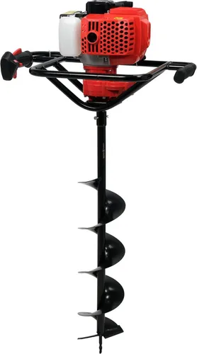 Yato Diesel Erdbohrer mit 3 Schnecken und Verlängerung - Erdbohrer für Garten- und Bauarbeiten, ideal zum Bohren von Löchern für Pflanzen und Zaunpfähle. Inklusive 3 Schnecken und 50 cm Verlängerung, für einen einfachen Einmannbetrieb.