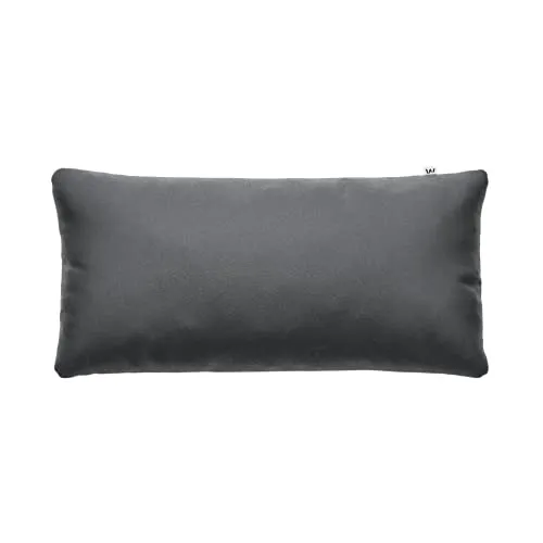 Wolkenfeld Mako Satin Kissenbezug 40 x 80-100% Baumwolle - Traumhaft weiche Kissenhülle mit verdecktem Reißverschluss - Anthrazit Grau