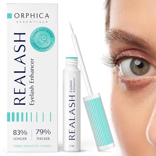 ORPHICA Realash Wimpernserum 3 ml - Wimpern Conditioner für Wachstum und Pflege - Wimpernpflege: Innovativer Conditioner zur Stärkung und Verdichtung der Wimpern, dermatologisch getestet und einfach aufzutragen.